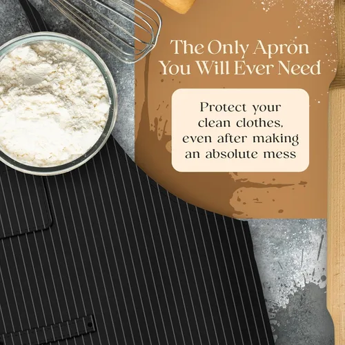 Miniatura 5 de Waterproof Apron for Adults – Adjustable Fit with Deep Pockets, Stylish Cooking & Baking Apron for Women & Men