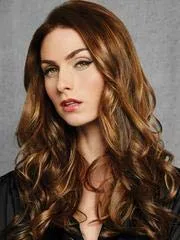 Miniatura 6 de Kit de extensión ondulado de 3 piezas de 18 pulgadas, color R25 Jengibre Rubio – HairDo Hairpieces Tru2Life resistentes al calor, sintéticas