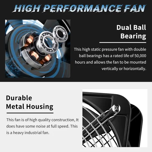 Miniatura 2 de Ventilador axial de metal para muffins AC 110V 120V 4.724 in x 0.984 in doble bola de alto rendimiento ventilador de caja pequeña para proyectos