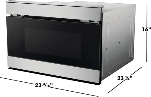 Miniatura 9 de SHARP SMD2489ES Horno de microondas inteligente tipo cajón con apertura Easy Wave, 24 pulgadas, 1.2 pies cúbicos, 950 vatios, panel de control