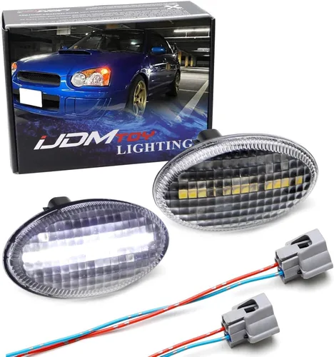 Miniatura 10 de iJDMTOY JDM-Spec - Luces LED ámbar transparentes con adaptador de cableado compatibles con/ajuste directo JDM Subaru 2000-07 Impreza WRX STI, 00-03