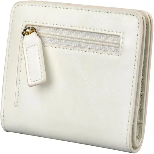 Miniatura 11 de Itslife - Cartera de piel con cierre de cremallera para mujer, tamaño pequeño, con ventana para identificación, marrón (Waxed Brown)), 1301