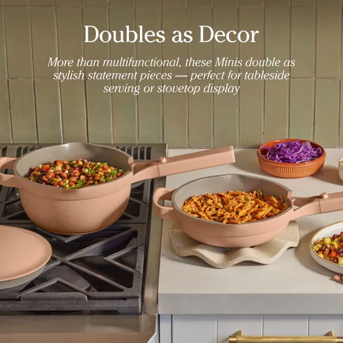 Miniatura 6 de Our Place Mini Cookware Duo Juego de utensilios de cocina de cerámica de 6 piezas con mini sartén Always y mini olla perfecta Inducción y horno