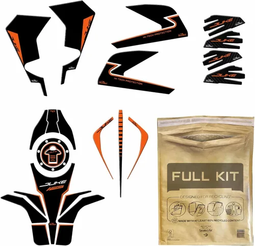 Adhesivos de resina para motocicleta 3D compatibles con KTM Duke 125 2021 2022. Protección del tanque contra impactos y arañazos. Adhesivos de