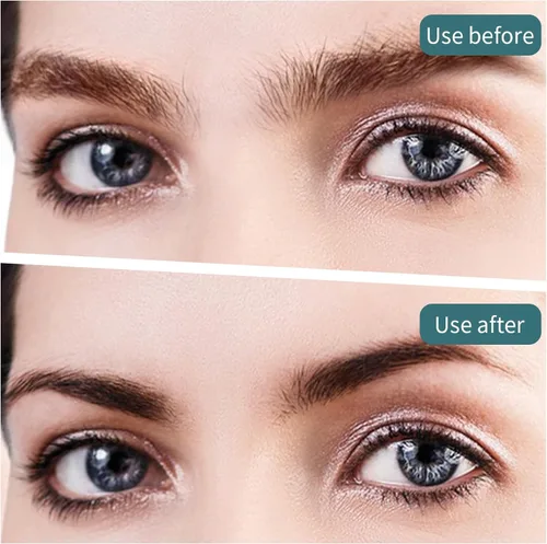 Miniatura 4 de KALIONE Tijeras profesionales para recortar cejas con peine, acero inoxidable, negro, ambidiestro, borde recto, 2 unidades, perfectas para hombres