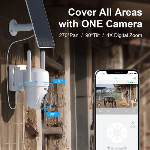 Miniatura 4 de No hay cámara de seguridad WIFI, no necesita Internet, cámara de seguridad celular 4G LTE inalámbrica para exteriores, cámara solar para seguridad