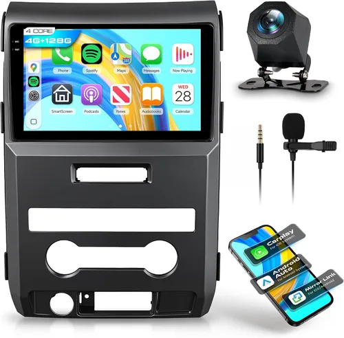 Miniatura 9 de Estéreo de coche Android de 9 pulgadas 2G+64G para Ford F150 SVT Raptor 2009-2012 Recorte bajo inalámbrico CarPlay Android Auto pantalla táctil