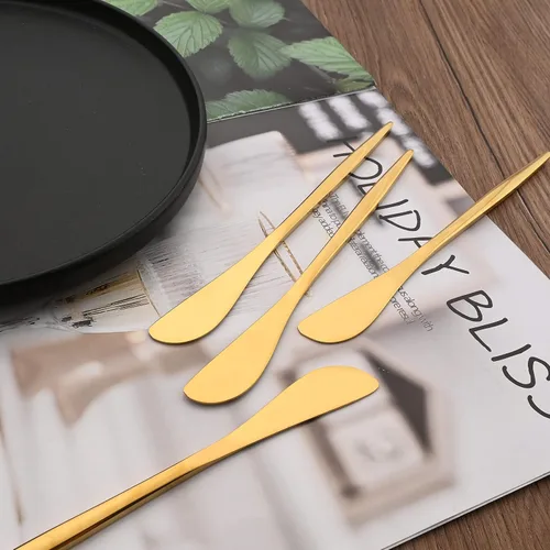Miniatura 4 de Cuchillo esparcidor de 6 piezas, esparcidores de acero inoxidable para cocina, cuchillos esparcidores de queso, cuchillo de postre para aperitivo