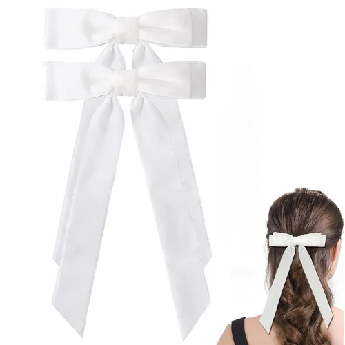 Miniatura 11 de Pinza para el pelo, lazos grandes de terciopelo para niñas de 5 pulgadas, pinzas de cocodrilo, accesorios para mujeres, niñas, niños pequeños, negro