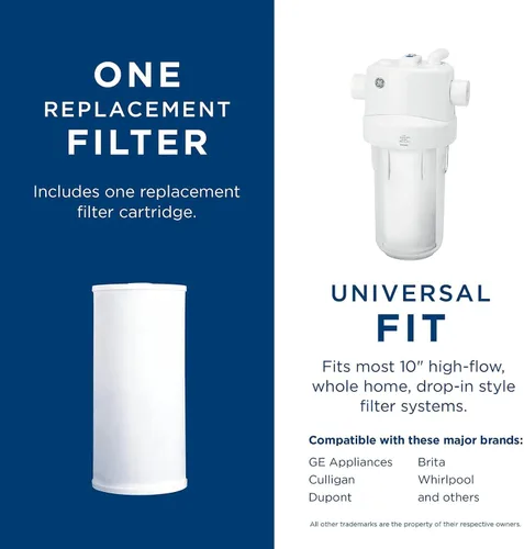 Miniatura 3 de GE FXHTC Filtro de agua para toda la casa Reemplazo para sistema de filtración de agua Certificado NSF: Reduce cloro, sedimentos, óxido y otras