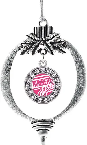 Miniatura 171 de Inspired Silver - Twin One - Adorno festivo de Navidad de plata - Adorno festivo de árbol de Navidad con dije de círculo y circonita cúbica