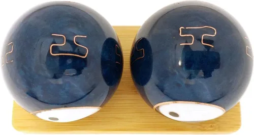 Miniatura 2 de Top Chi Yin Yang Baoding - Bolas con soporte de bambú (tamaño pequeño, 1.4 pulgadas)