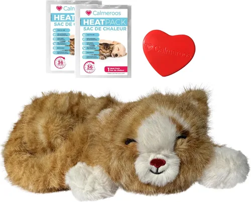 Miniatura 7 de Juguete de peluche con latido del corazón, juguetes calmantes para aliviar la ansiedad para cachorros y gatitos, latido del corazón en una felpa