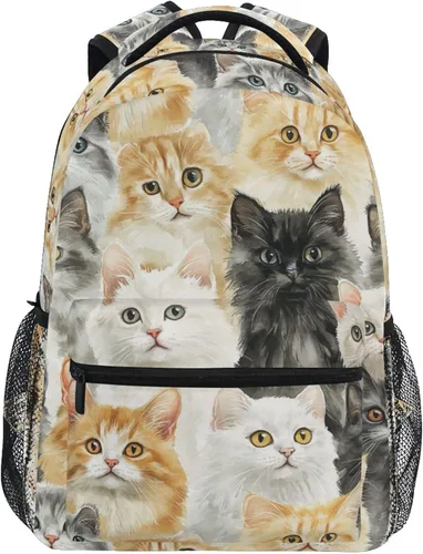 Miniatura 35 de Fisyme Mochila para computadora portátil con estampado de cebra rosa, mochila para libros, viajes informales, senderismo, computadoras portátiles