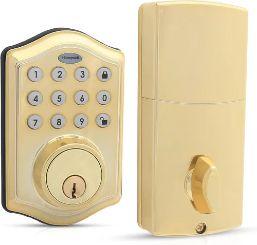 Miniatura 8 de Honeywell Cajas fuertes y cerraduras de puerta – Cerradura de puerta de entrada sin llave con teclado electrónico inteligente – Fácil instalación