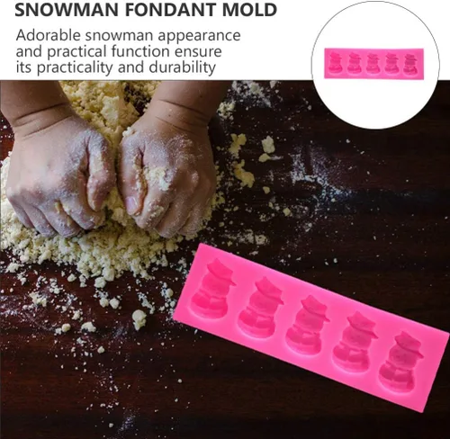 Miniatura 6 de DOITOOL Molde de chocolate de muñeco de nieve de Navidad, molde de silicona para galletas, molde de decoración de pasteles para fondant, dulces