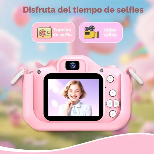 Miniatura 4 de Goopow Juguetes de Cámara para Niños de 3-8 Años Niñas Niños, Videocámara Digital para Niños con Cubierta Suave de Dibujos Animados, Mejor Regalo