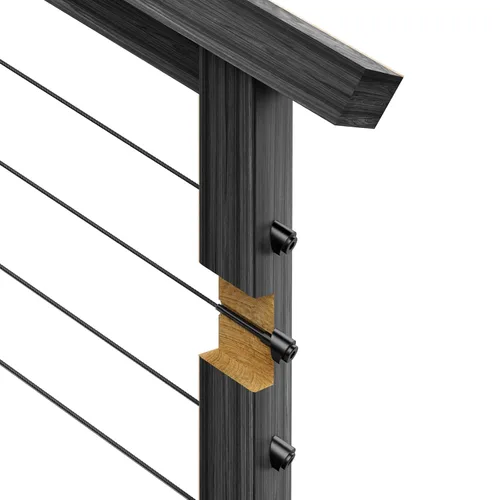 Miniatura 4 de BLIKA Paquete de 20 arandelas de ángulo negro de identificación de 1/4 pulgadas para barandillas de cable, arandelas biseladas de ángulo negro de 30