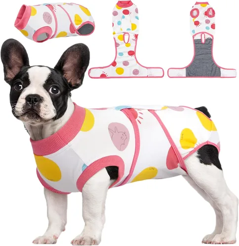 Miniatura 30 de Kuoser Traje de cirugía para perro, cómodo traje de recuperación para perros hembras para cirugía, mameluco protector posoperatorio, alternativa