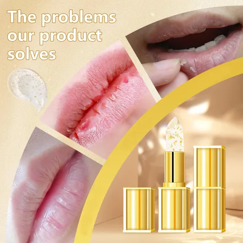 Miniatura 3 de 2 lápices labiales que cambian de color a prueba de transferencia, lámina dorada que cambia de color para mujeres, brillo labial hidratante