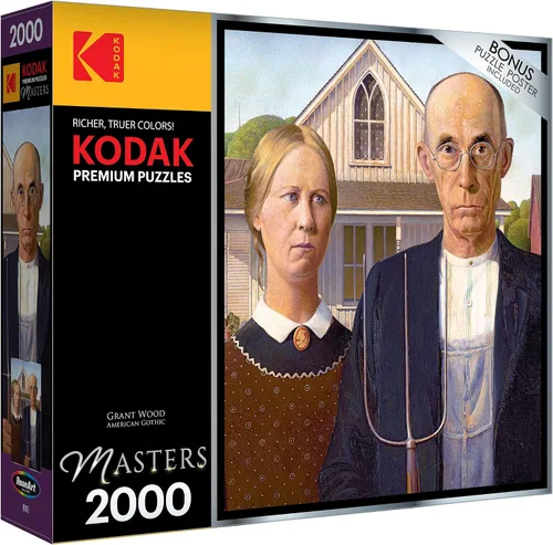 Miniatura 2 de RoseArt - Kodak Premium Masters - American Gothic by Grant Wood - Rompecabezas de 2000 piezas para adultos