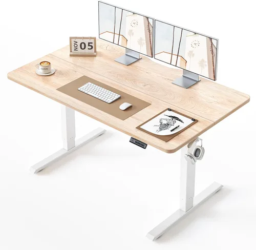 Miniatura 18 de BANTI Escritorio de pie de 48 × 24 pulgadas, ergonómico, altura eléctrica ajustable, para sentarse y ponerse de pie, escritorio de oficina para Arce