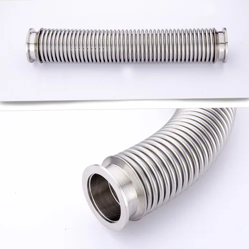 Miniatura 5 de Manguera de fuelle de metal KF-25, tamaño de brida ISO-KF NW-25, acero inoxidable 304, tubo de fuelle corrugado al vacío (59.055 in/59.05 pulgadas)