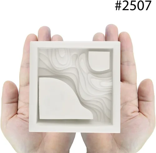 Miniatura 3 de Funshowcase Molde de silicona para maceta cuadrada en terrazas para resina epoxi, hormigón, suculentas, cenicero, diorama, jardín, bonsái, gigante