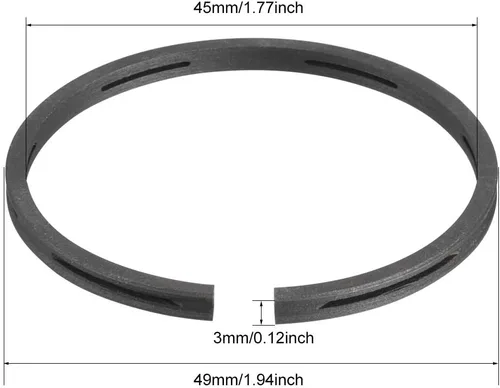 Miniatura 3 de uxcell Piezas de recambio del compresor de aire de la identificación 160.8 ft m OD del sistema del anillo del pistón del motor 154.2 ft m