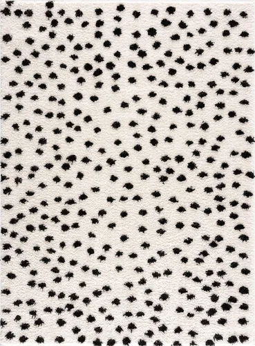 Miniatura 3 de Hauteloom Cansu - Alfombra de felpa para sala de estar, dormitorio, color negro, 6 pies 7 pulgadas x 9 pies Negro/Cansu