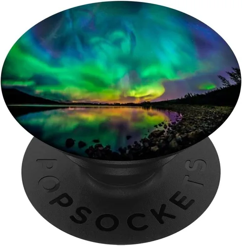 Northern Lights Aurora Borealis - Soporte para teléfonos y tabletas, Negro