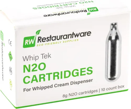 Cartuchos Whip Tek para dispensadores de crema batida, cargadores de crema batida a prueba de fugas, dispensadores se venden por separado, cartuchos