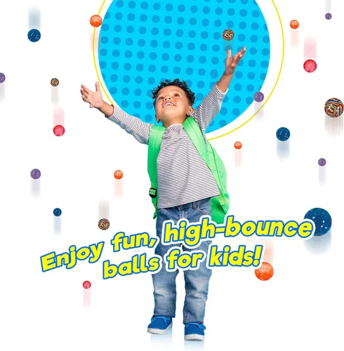 Miniatura 5 de 2CHILL Hi Bounce - Pelotas pequeñas con rebote para niños, estilos surtidos (2 paquetes, 18 bolas en total) – Pelotas de goma coloridas de 1-1.75