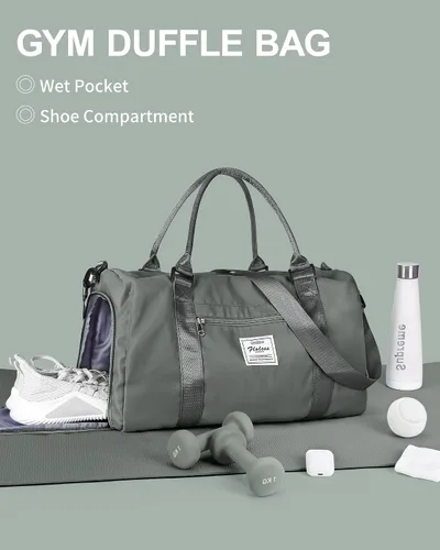 Miniatura 2 de Bolsa de lona de viaje, bolsas de fin de semana para mujeres y hombres, bolsa de transporte durante la noche, bolsa de hospital, bolsa de gimnasio