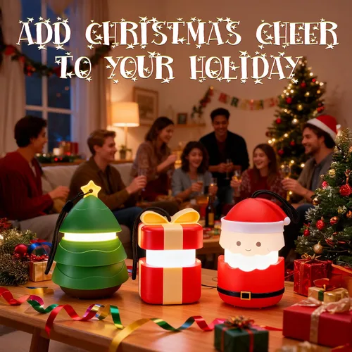 Miniatura 7 de Paquete de 3 faroles para árbol de Navidad de EverBrite para regalo de Navidad, 5 modos de luz, regalos de decoración navideña para mujeres