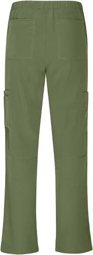 Miniatura 5 de Natural Uniforms - Conjunto fresco y elástico de ropa quirúrgica con cuello en V y pantalón cargo para mujer, tallas regulares y pequeñas