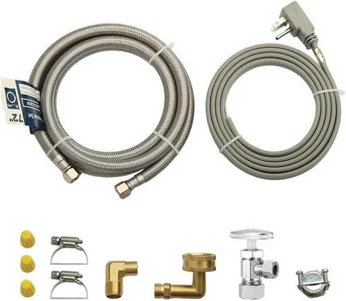 Miniatura 7 de PLUMBERMASTER Kit de instalación para lavavajillas, línea de suministro de agua de 6 pies con compresión de 3/8 pulgadas x 3/8 pulgadas, cable