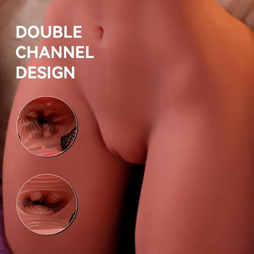 Miniatura 3 de Muñeca sexual realista de 26 libras, torso con pechos grandes 3 en 1, vaginal y anal apretados, esqueleto integrado de tamaño real para hombres