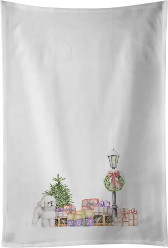 Miniatura 47 de Caroline's Treasures CK8100WTKT - Juego de 2 toallas de cocina con diseño de bulldog francés con diseño de país de las maravillas navideñas