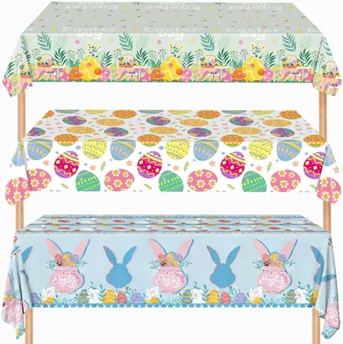 Miniatura 14 de Qpout Paquete de 3 decoraciones de fiesta de cumpleaños con diseño de helado "I was 6 Now I'm 7", mantel de plástico desechable de cumpleaños 6-7