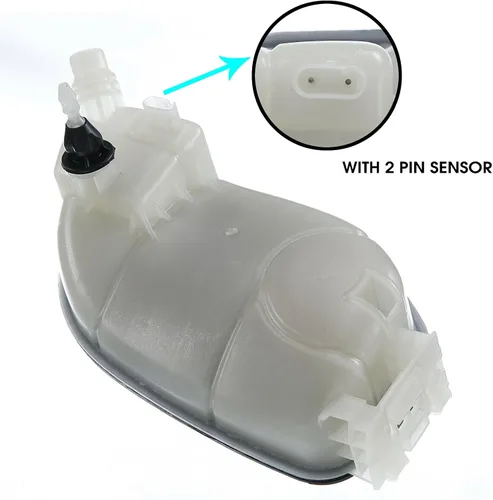 Miniatura 5 de YHTAUTO Depósito de expansión de depósito de desbordamiento de recuperación de refrigerante del motor W/O tapa y sensor presurizados