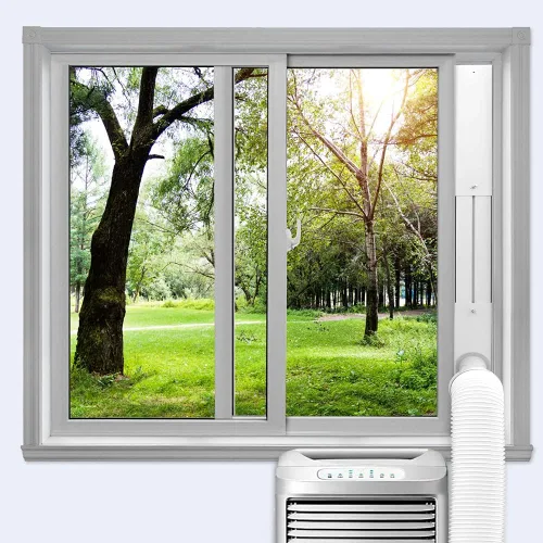 Miniatura 7 de Kit de ventilación de aire acondicionado portátil con manguera de escape de 5.9 pulgadas, kit de ventana de CA portátil ajustable para conductos