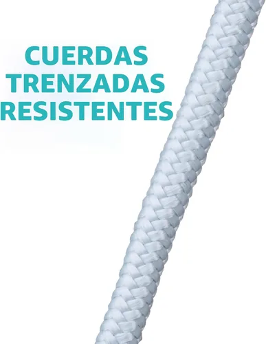 Miniatura 5 de Sweeng - Columpio infantil con correas de arnés de ajuste Ease Z, diseño plegable y flexible, y ganchos de metal fáciles de colgar para patio