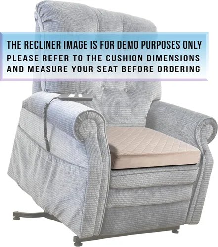 Miniatura 4 de Cojín de asiento para silla reclinable de espuma viscoelástica de 20 x 20 x 3 pulgadas para sentarse durante mucho tiempo, almohadilla para sillón