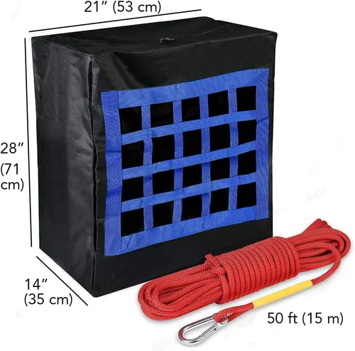 Miniatura 4 de Bolsa de escape de emergencia contra incendios para mascotas de hasta 100 libras - Cuerda de 50 pies incl. - Transportador de equipo de seguridad