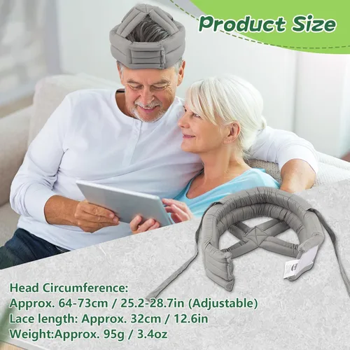Miniatura 5 de Plplaaoo Casco protector grueso y suave anticaídas para personas mayores, sombrero de protección de cabeza transpirable ajustable para recuperación