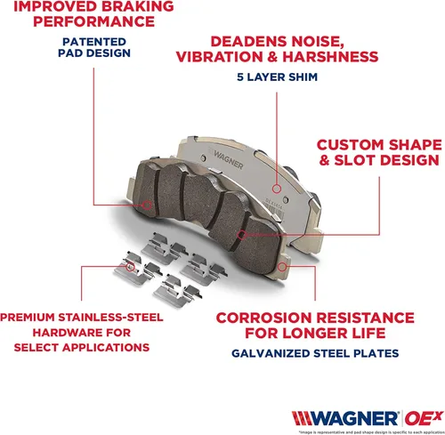 Miniatura 5 de Wagner Brake OEX OEX1337 Juego de pastillas de freno de disco Cerámica Premium