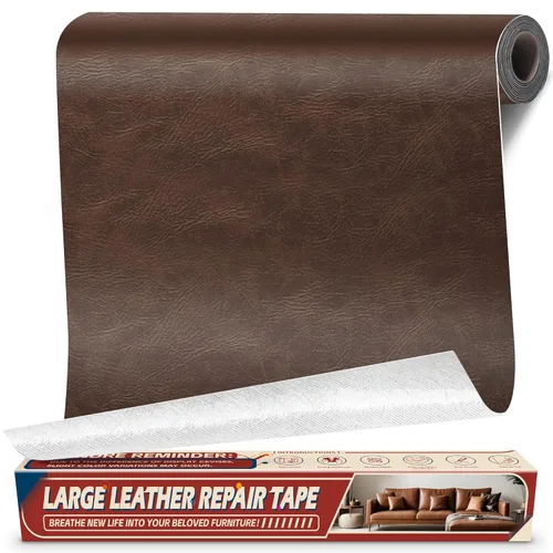 Miniatura 36 de Cahomo - Cinta de parches autoadhesivos para reparación de cuero para sofás - 8x11 pulgadas, kit de reparación de vinilo y cuero para muebles, Café