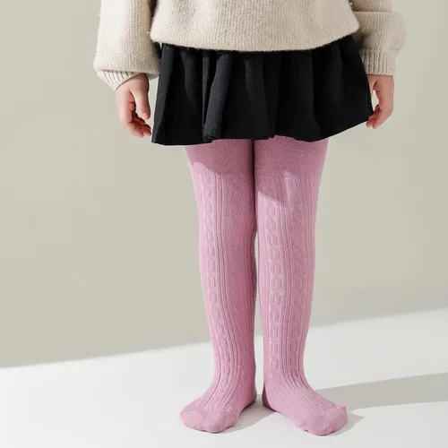 Miniatura 5 de Jormatt - Mallas de algodón grueso sin costuras para niñas pequeñas, 0-6 años