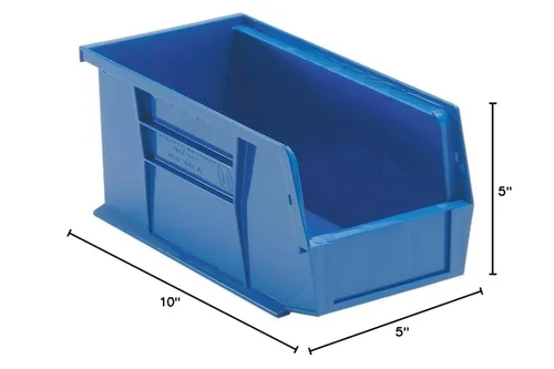 Miniatura 2 de QUANTUM STORAGE SYSTEMS K-QUS230BL-8 - Paquete de 8 contenedores de plástico apilables y colgantes, 10 x 5 x 5 pulgadas, color azul